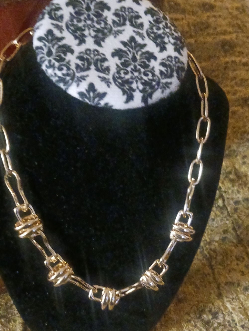 Gold-Tone Women's Statement Chain Necklacemeduim To Short